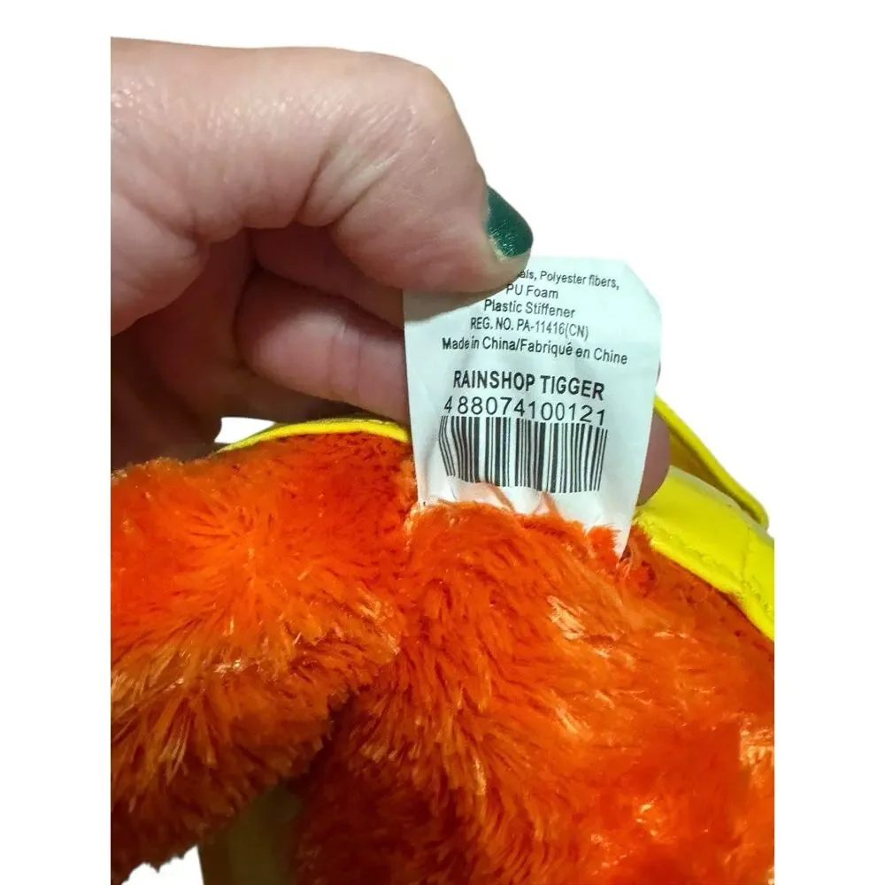 The Disney Store Winnie The Pooh Rainshop Tigger 10” Stuffed Plush Rain Coat